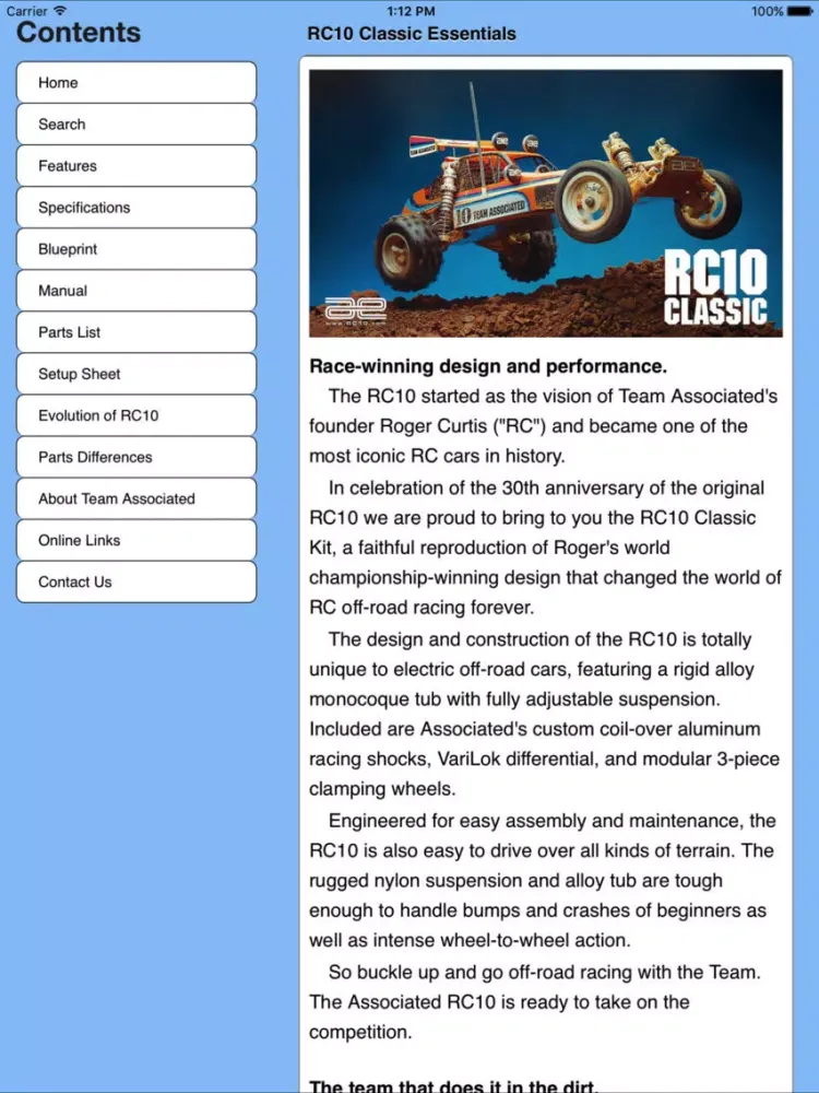 RC10 Classic Essentials iPad  سکرین شاٹس