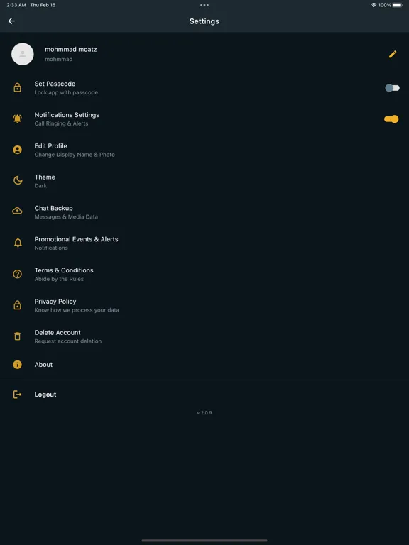 TeamChat APP iPad  स्क्रीनशॉट