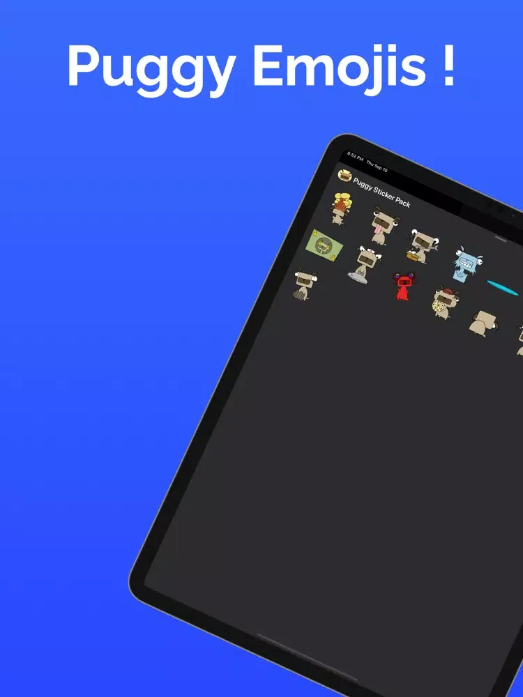Puggy Sticker Pack - Fun Emoji iPad 应用截图
