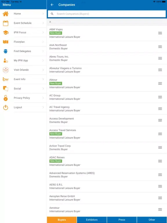 IPW 2022 iPad  Screenshots