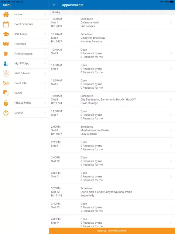 IPW 2022 iPad  Screenshots