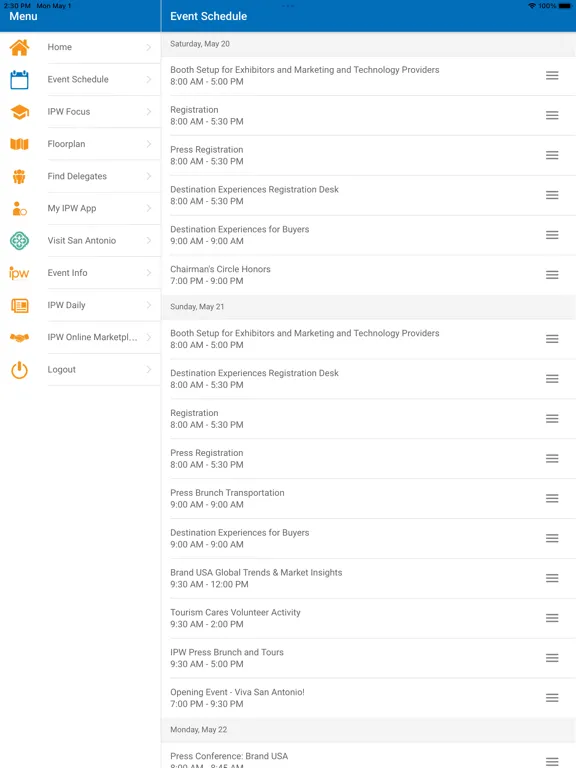 IPW 2023 iPad 应用截图