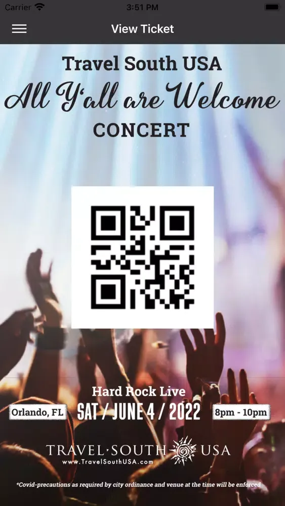 Captures d'écran de Travel South All Y'all Concert