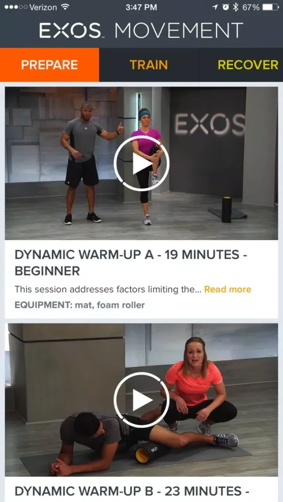 EXOS Movement سکرین شاٹس