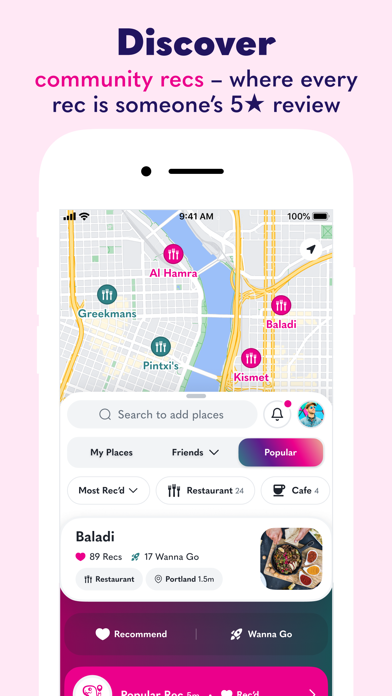 Recs: Places Made Simple 스크린샷