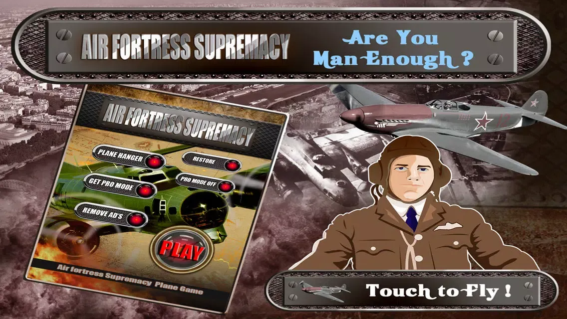 Air fortress Commander FREE - Elite Sky Fighter Brotherhood Vs. Natsi Pilot Assault应用截图