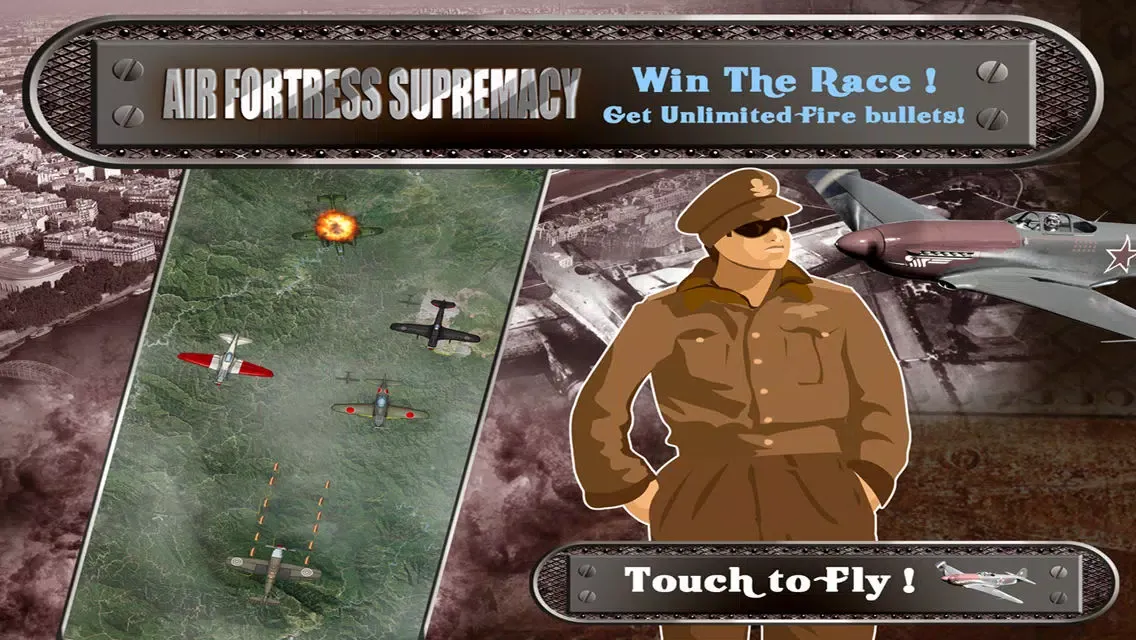 Air fortress Commander FREE - Elite Sky Fighter Brotherhood Vs. Natsi Pilot Assault应用截图