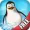 Arctic Ice Tiny Pingu Surfer FREE : North pole Happy iceberg snow surfing