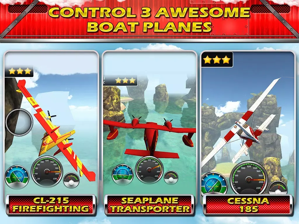 Sea plane Exotic Island Real Fly & Park Airplane Racing Game iPad  Screenshots