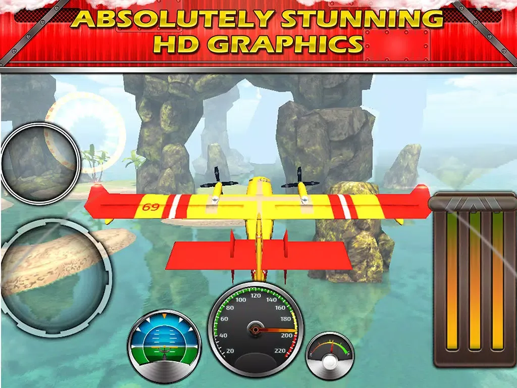 Sea plane Exotic Island Real Fly & Park Airplane Racing Game iPad  Screenshots