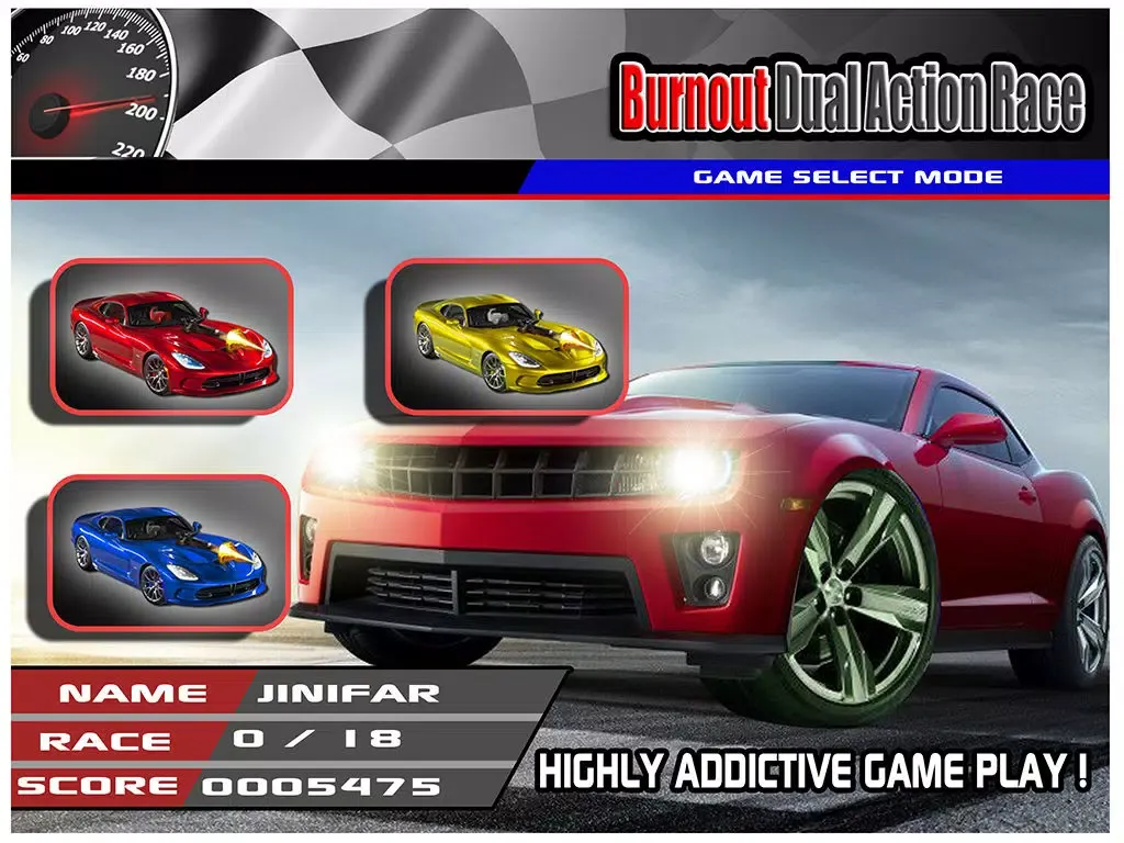 Burnout Dual Action Race Free : Crossover Rivals Take Down Racer iPad  स्क्रीनशॉट