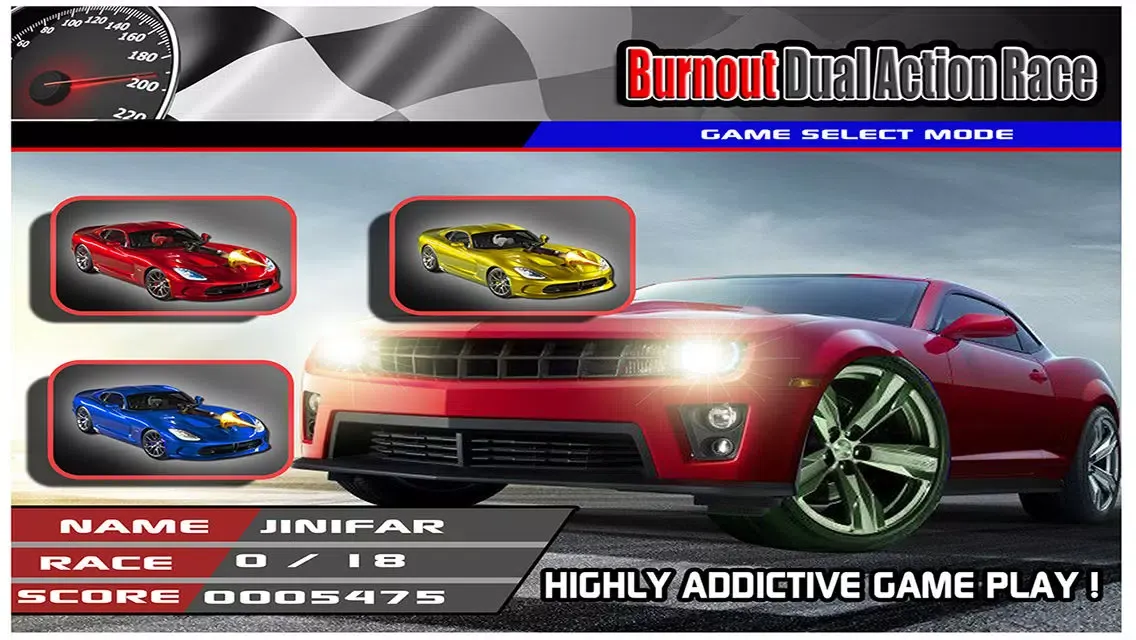 Burnout Dual Action Race Free : Crossover Rivals Take Down Racer स्क्रीनशॉट