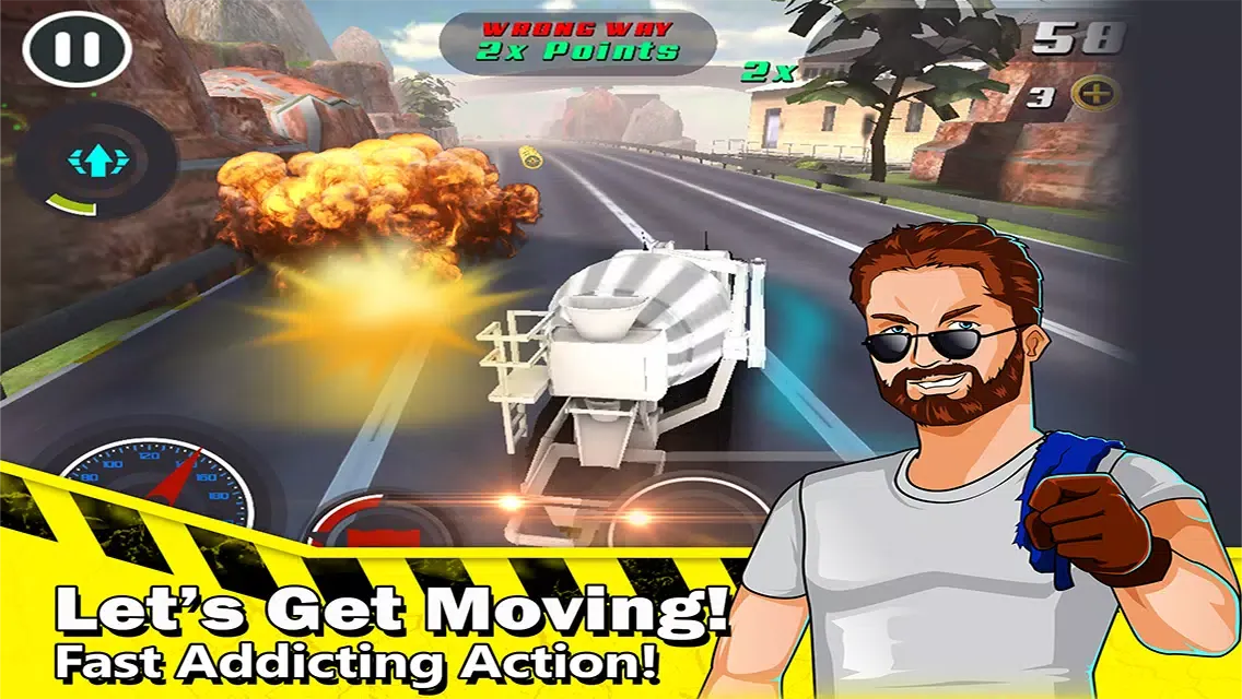 ภาพหน้าจอของ 3D Mega Truck Crazy Drive : Realistic Construction Cars Road Racing ( Bulldozer, Crane, Cement & Dump Truck)