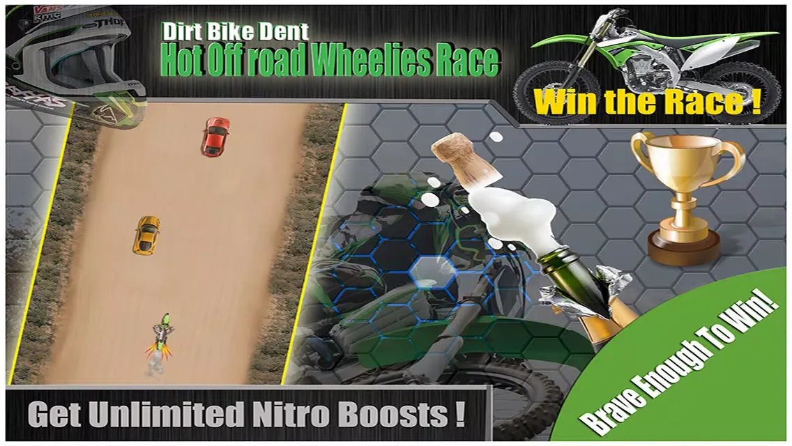 Dirt Bike Metal Dent - Hot Off road Wheelies TR Race应用截图