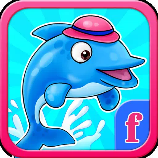 Little Dolphin Really fun Collecting Hooks Game : Free Girly Fish games for girls and boys