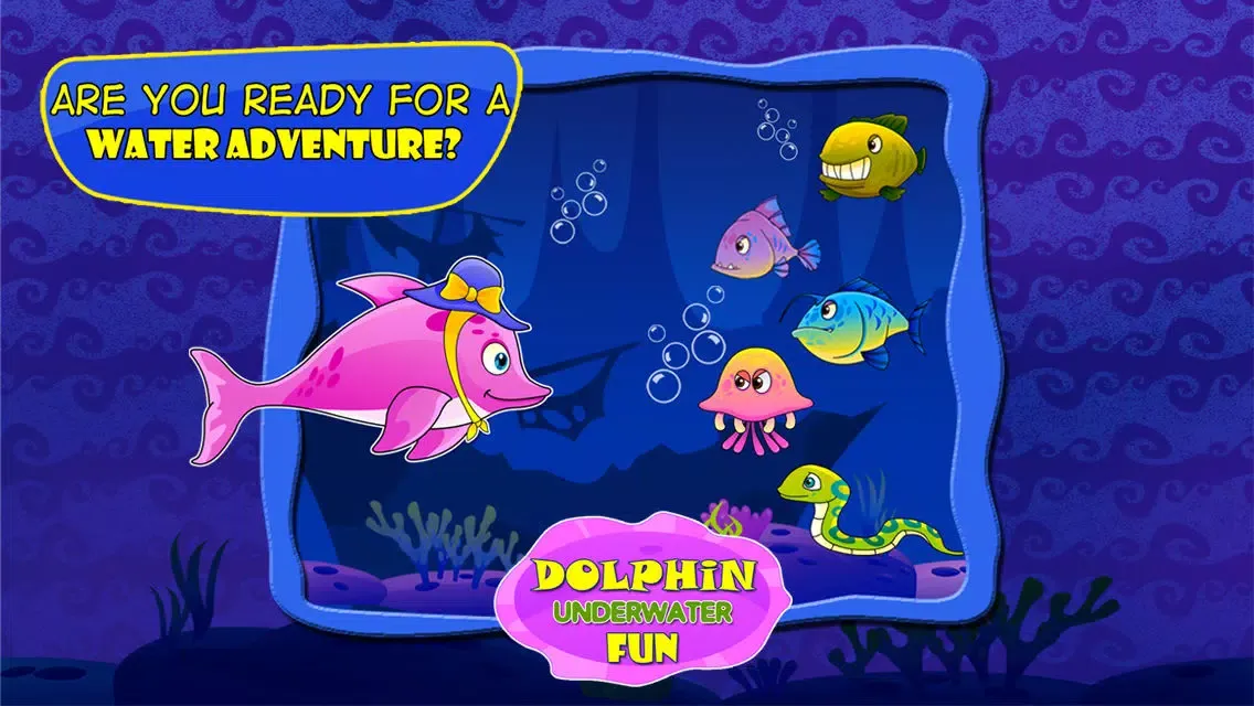 Little Dolphin Really fun Collecting Hooks Game : Free Girly Fish games for girls and boys應用截圖