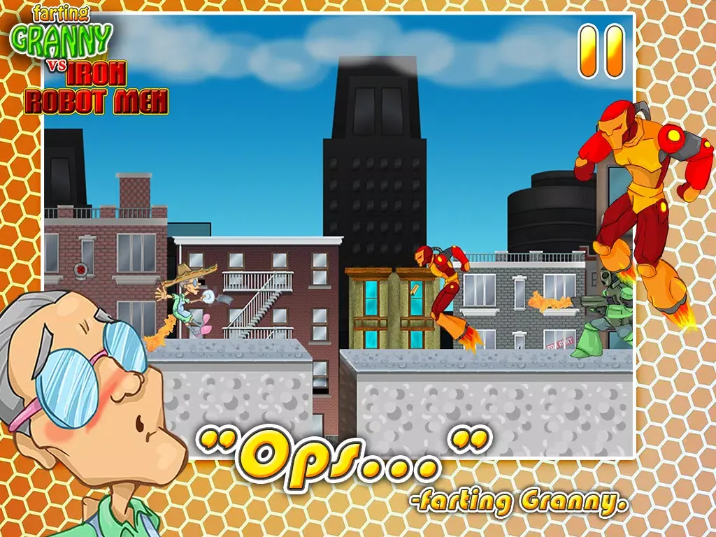 Capturas de tela do Farting Granny vs. Iron Robot Man iPad 