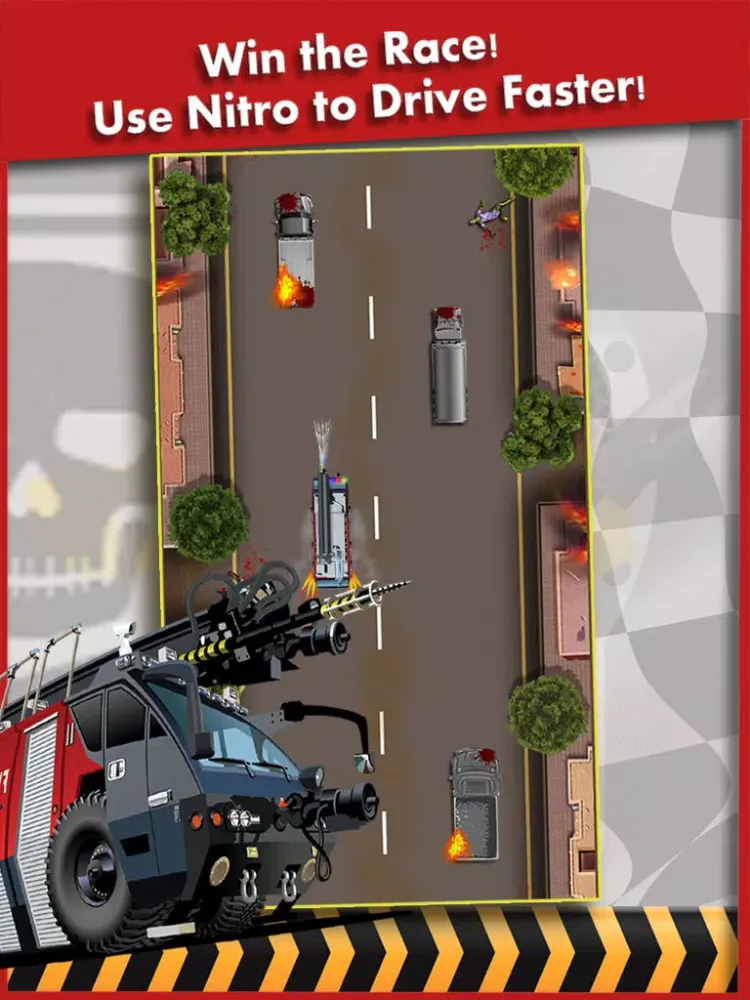 Zombies Street Racing Rage : All extreme Fire Truck Rescue Game For Really Cool Boys iPad  Ekran Görüntüleri