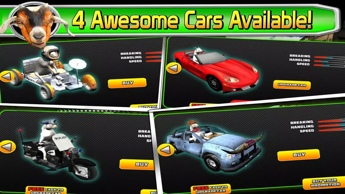 Tangkapan skrin Goats Racing Simulator