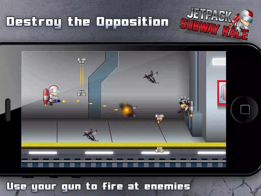 Tangkapan layar Jetpack Subway Fighter - Special Agent Endless Run Game iPad 