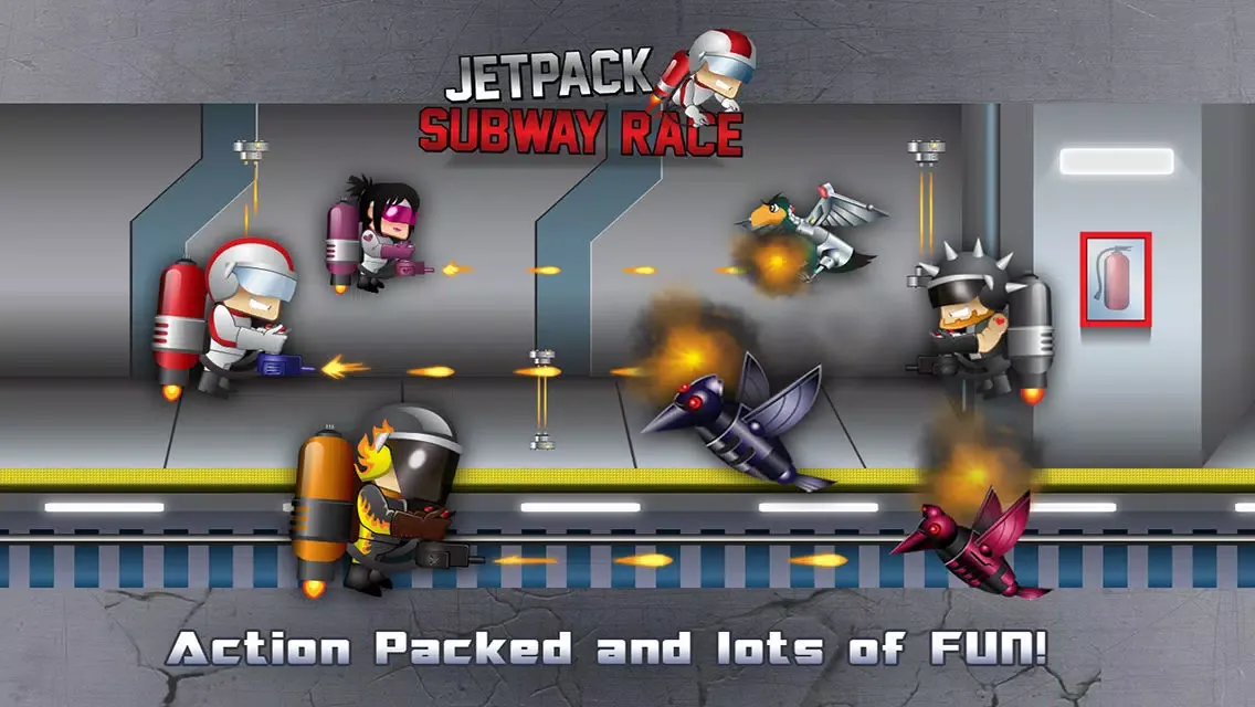 Tangkapan layar Jetpack Subway Fighter - Special Agent Endless Run Game