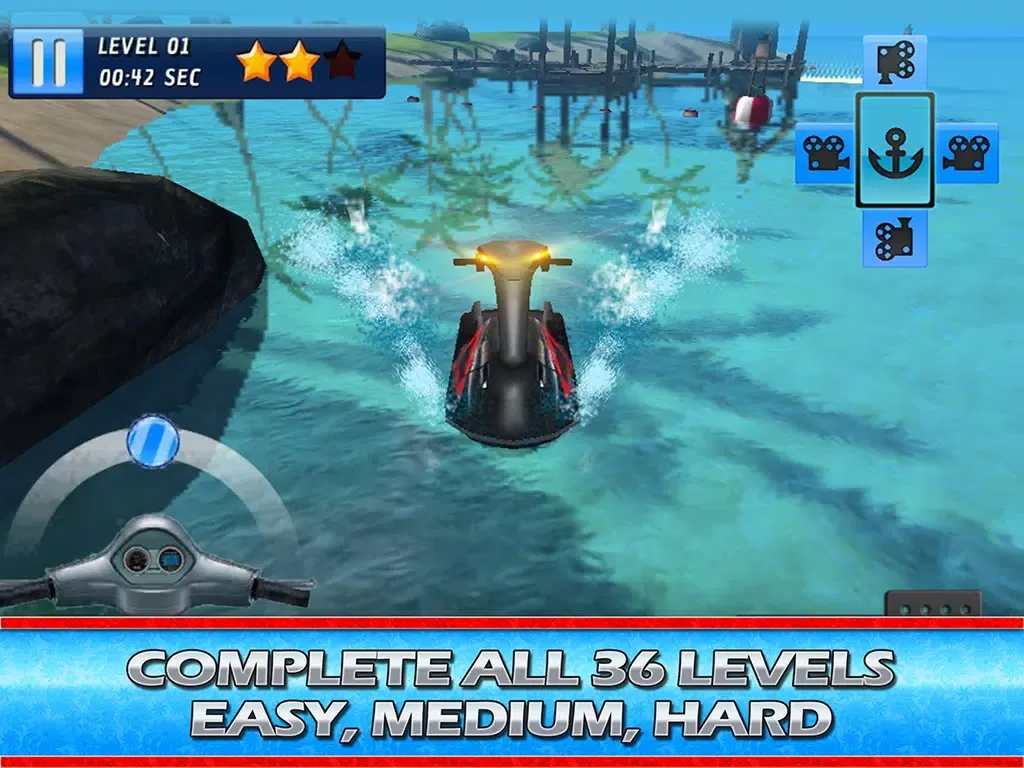 JetSki Water Sports Bike Skill Racing Ride 3D Parking Race Game iPad  स्क्रीनशॉट