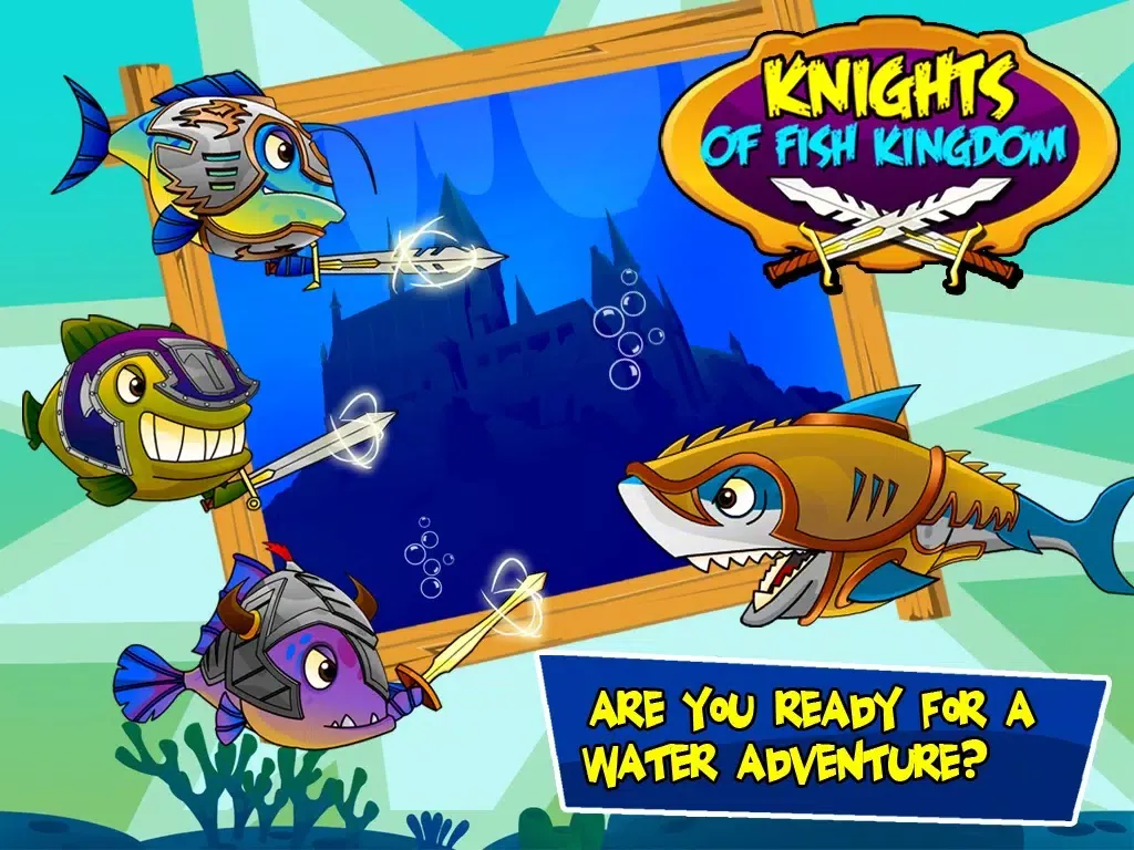 Knight of Fish Kingdom Battle Rage Pro - Newest Games Of Fishies vs Shark War for kids iPad  Ekran Görüntüleri