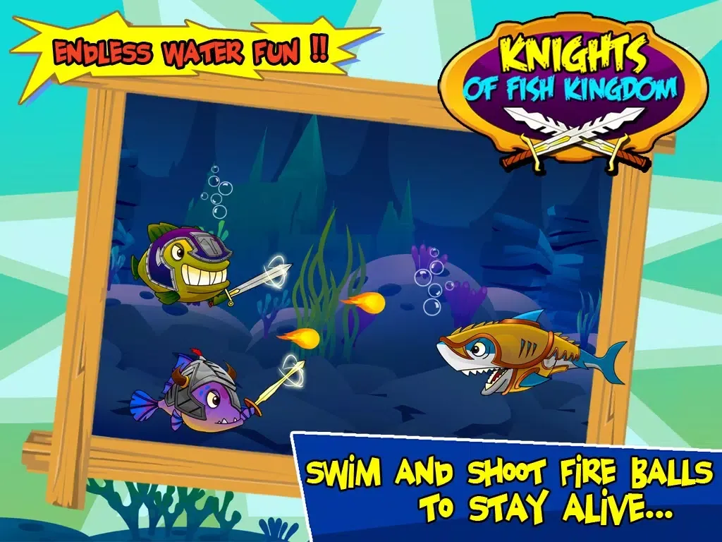Knight of Fish Kingdom Battle Rage Pro - Newest Games Of Fishies vs Shark War for kids iPad  Ekran Görüntüleri