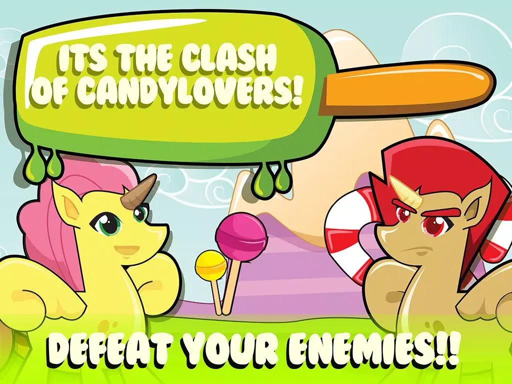 Little Unicorns in Candy land - My Fun Jumping & Flying Girly Game iPad  Screenshots