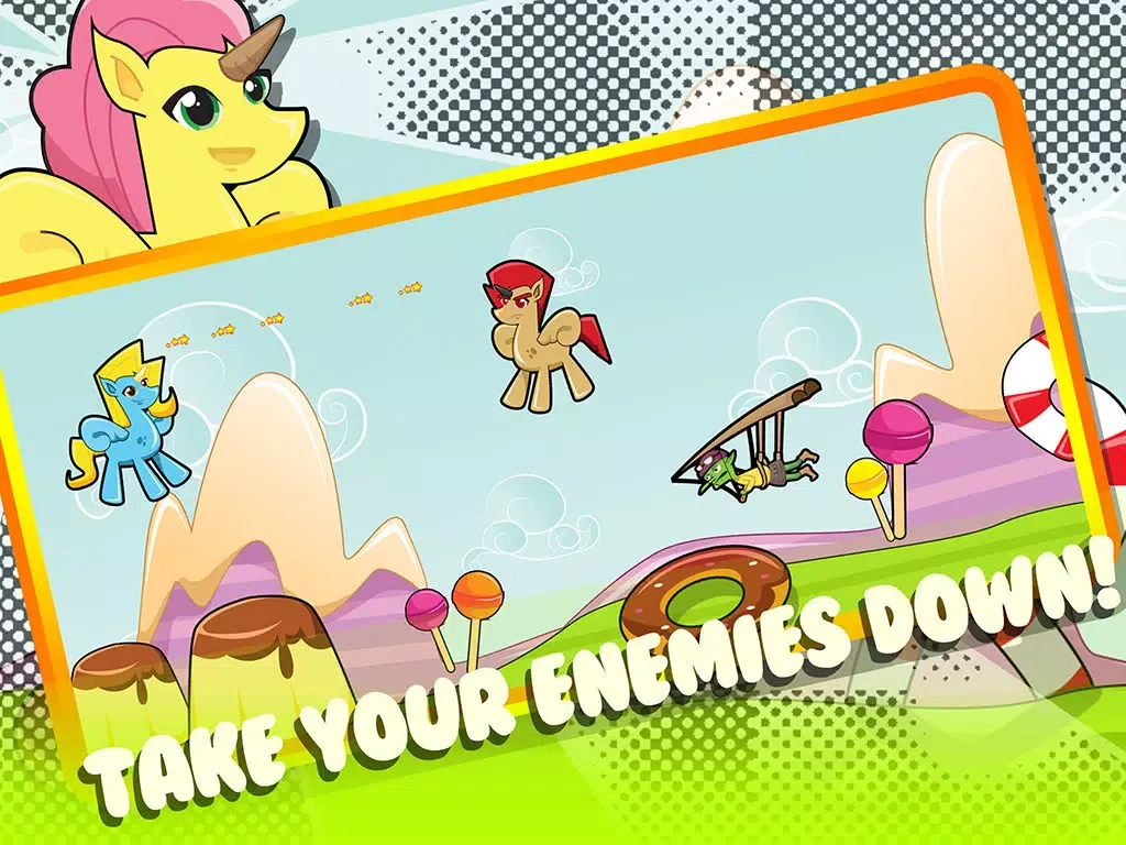 Little Unicorns in Candy land - My Fun Jumping & Flying Girly Game iPad  Screenshots