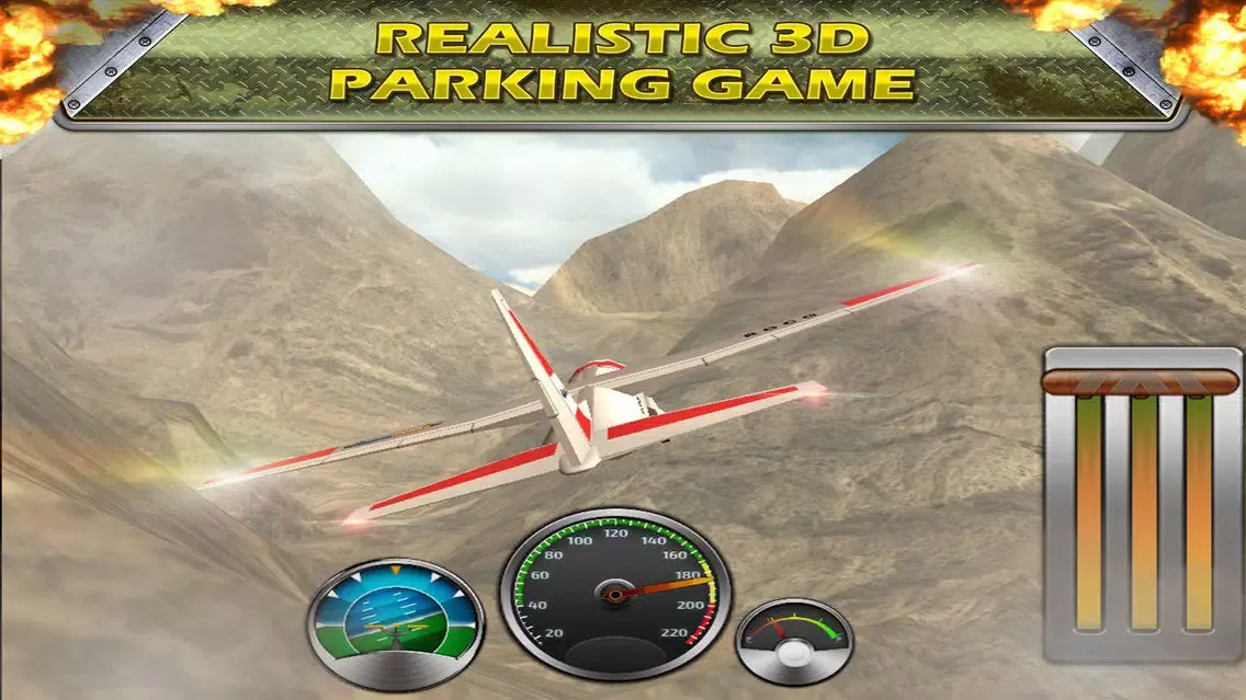 Fly to Park Xtreme Army Airplane Low Flying,landing & Parking Simulator Ekran Görüntüleri