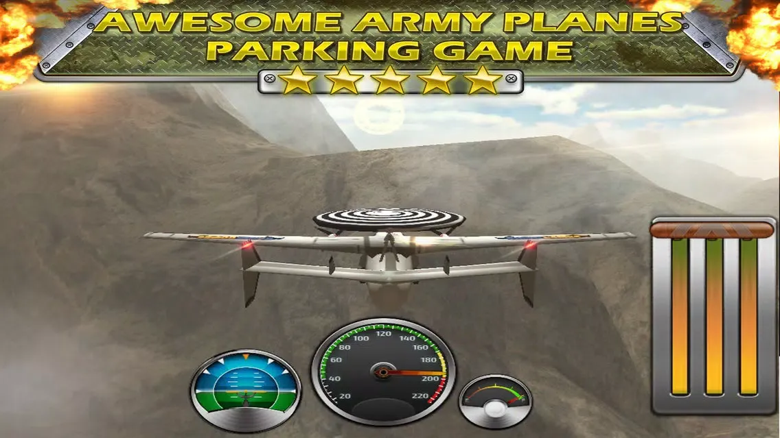 Fly to Park Xtreme Army Airplane Low Flying,landing & Parking Simulator Ekran Görüntüleri