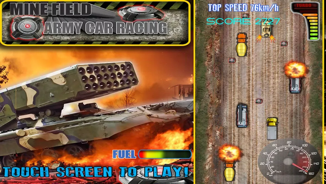 Mine Field Army Car Racing: Free 스크린샷