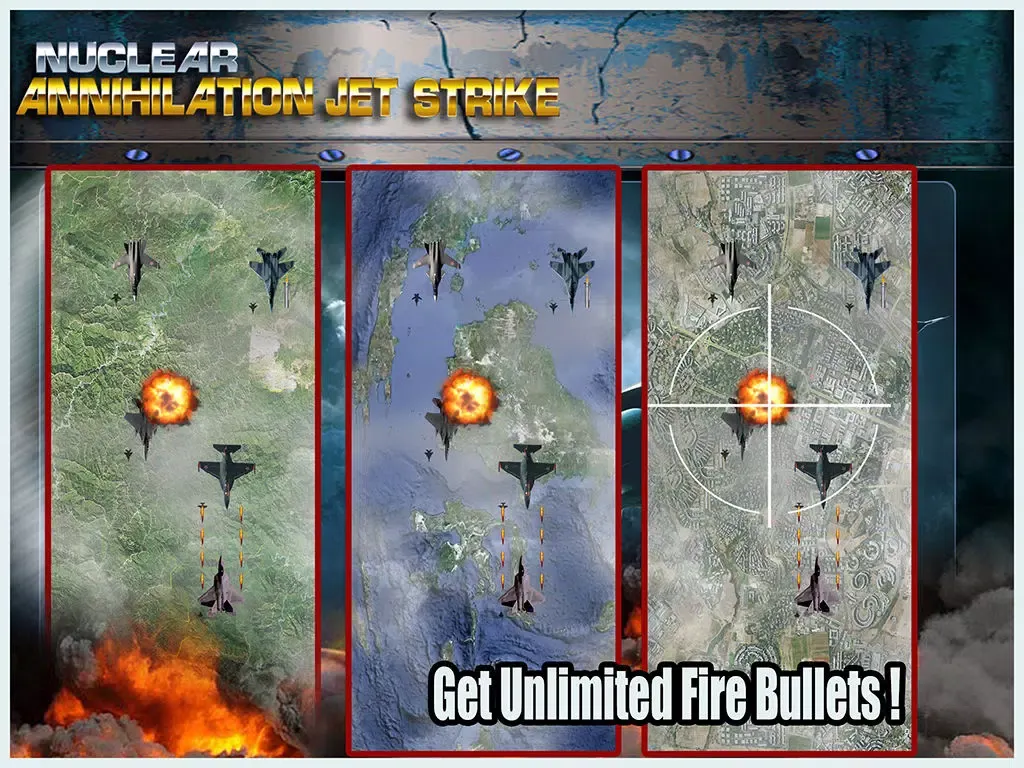 Nuclear Annihilation Jet fighters Strike Free iPad  スクリーンショット