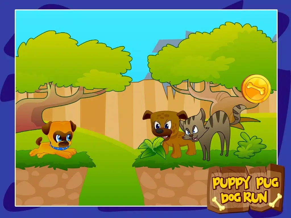 Where's my lost pet pug? Benji & Muzy on a Fun Puppy dog Running Race game for kids iPad  Screenshots