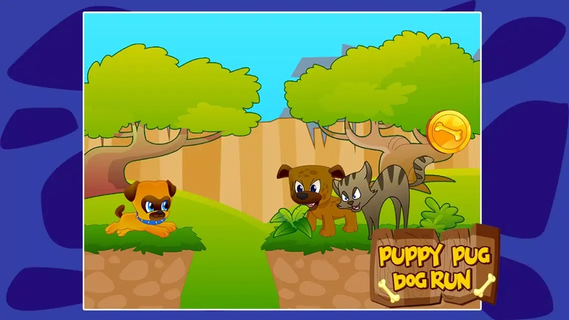 Where's my lost pet pug? Benji & Muzy on a Fun Puppy dog Running Race game for kids Screenshots