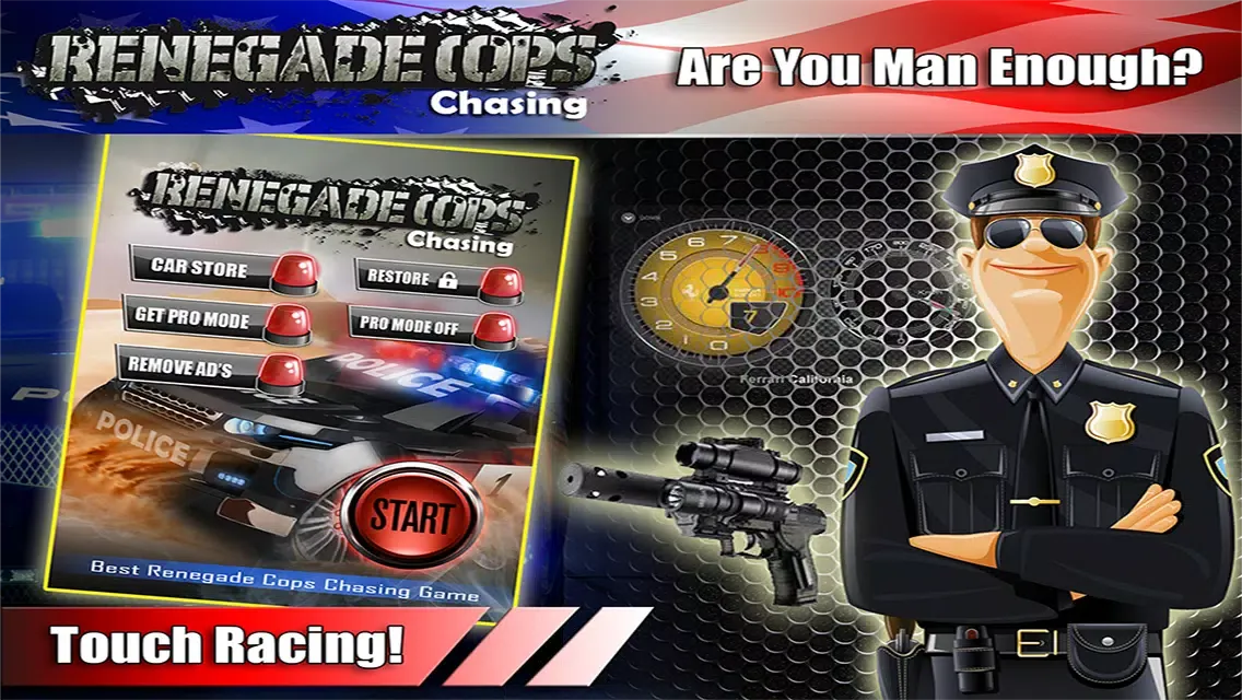 Screenshot di Renegade Cop Chase FREE : Custom Police NK & OI Hot Rod Supercars Escape the Law
