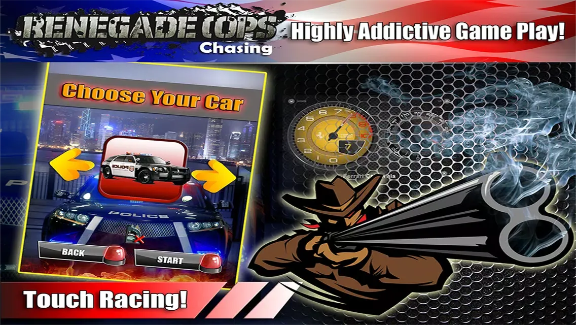 Screenshot di Renegade Cop Chase FREE : Custom Police NK & OI Hot Rod Supercars Escape the Law