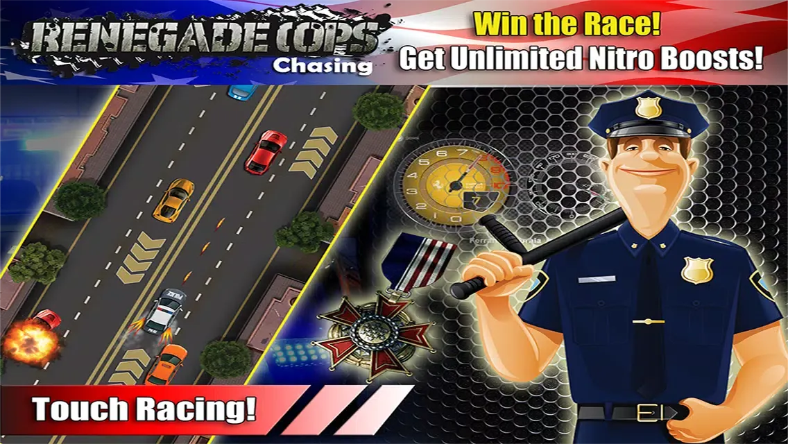 Screenshot di Renegade Cop Chase FREE : Custom Police NK & OI Hot Rod Supercars Escape the Law
