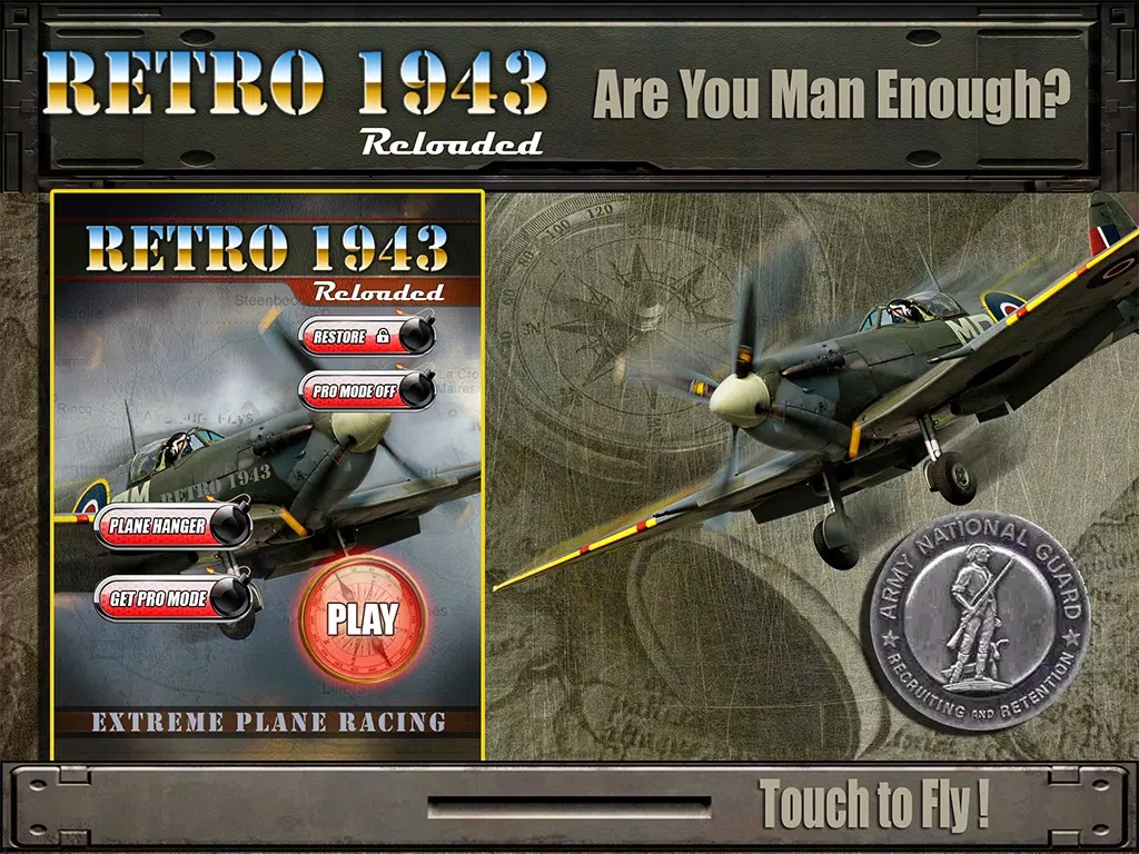 Retro 1943 Reloaded PRO - Normandy Ace Spitfire Flight Commander iPad 应用截图