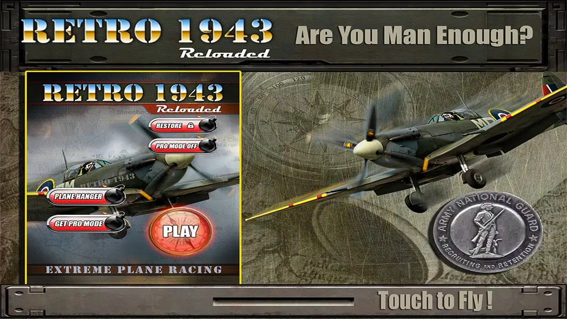 Retro 1943 Reloaded PRO - Normandy Ace Spitfire Flight Commander应用截图