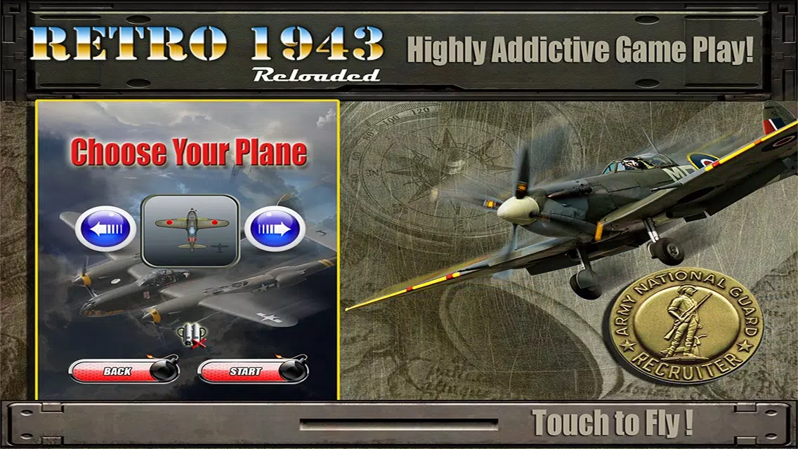 Retro 1943 Reloaded PRO - Normandy Ace Spitfire Flight Commander应用截图