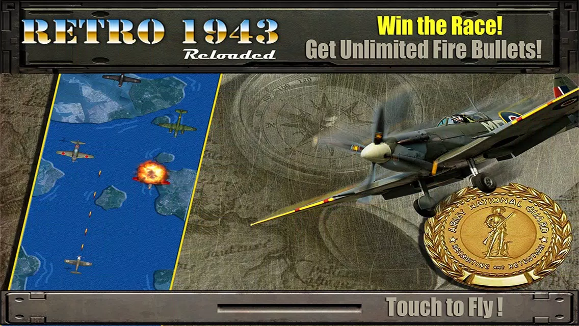 Retro 1943 Reloaded PRO - Normandy Ace Spitfire Flight Commander应用截图