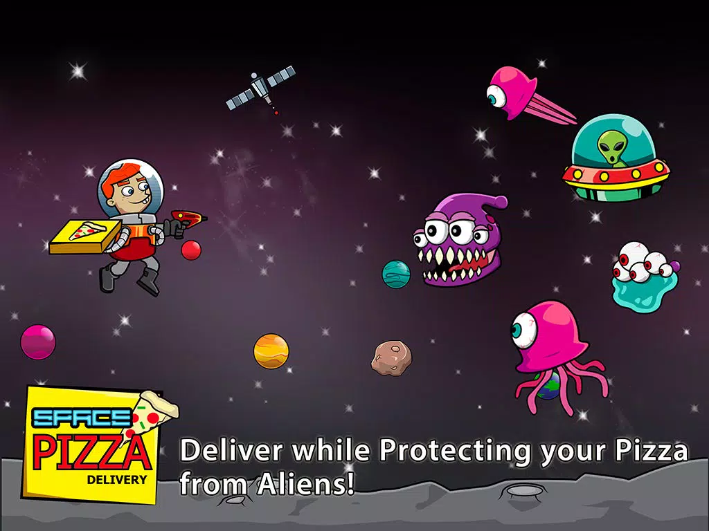 space Pizza Delivery Man Free : Lone Star nimble flight order iPad 应用截图