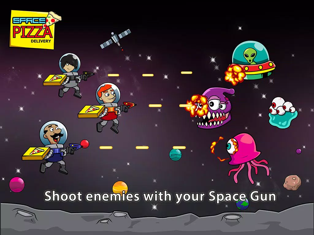 space Pizza Delivery Man Free : Lone Star nimble flight order iPad 应用截图