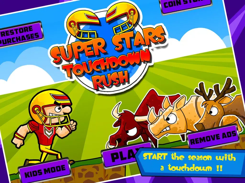 Capturas de tela do Superstar Touch Down Rush Free : All American Wild Football match iPad 