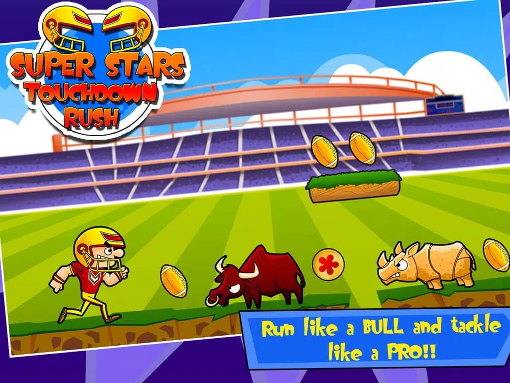 Capturas de tela do Superstar Touch Down Rush Free : All American Wild Football match iPad 