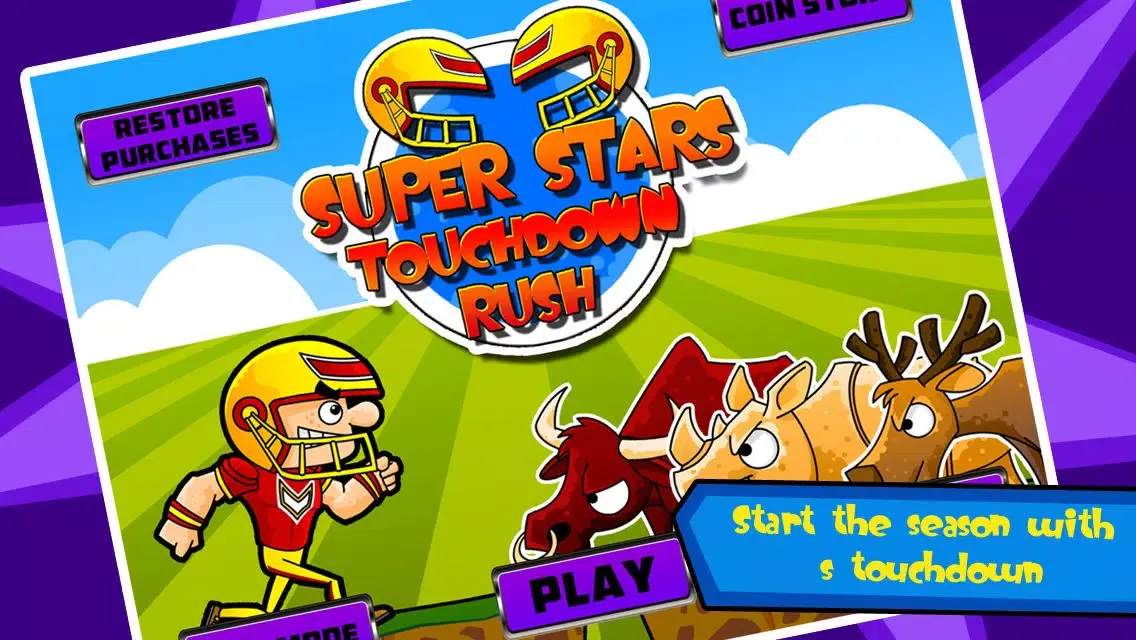 Capturas de tela do Superstar Touch Down Rush Free : All American Wild Football match