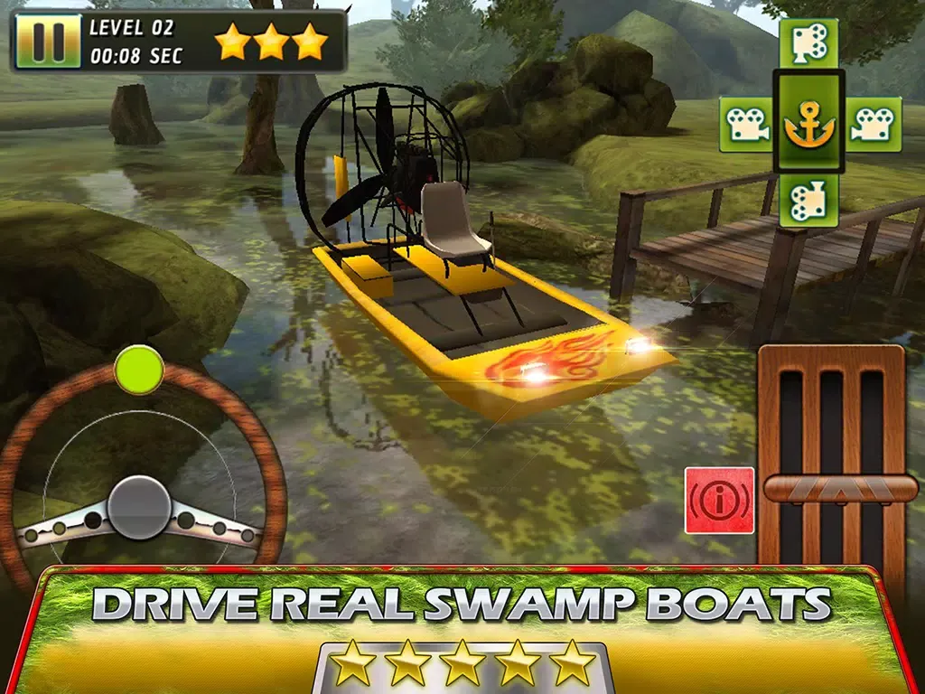 Swamp Boat 3D River Sports Fast Parking Race Game iPad  Ekran Görüntüleri