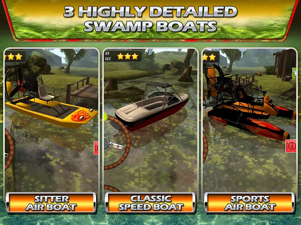 Swamp Boat 3D River Sports Fast Parking Race Game iPad  Ekran Görüntüleri